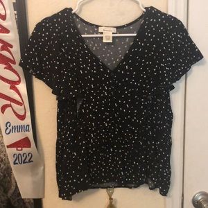 URBAN ROMANTICS FLOWY RUFFLE SHIRT